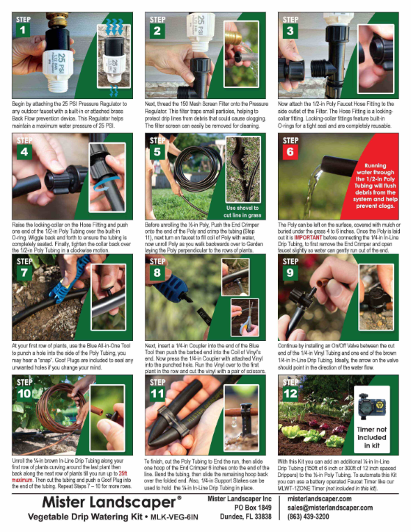 Picture of Vegetable Garden Drip Kit-6 in Spacing